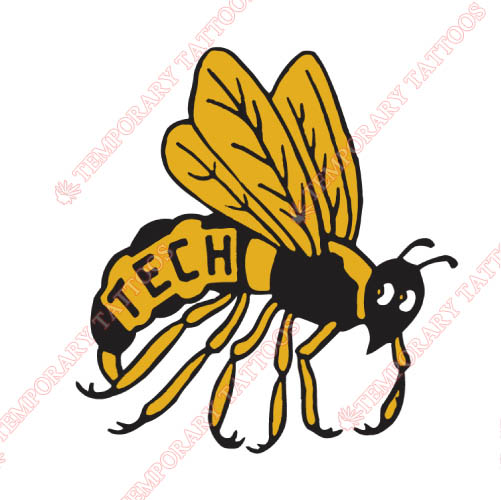 Georgia Tech Yellow Jackets Customize Temporary Tattoos Stickers NO.4496